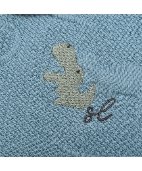 SLAP SLIP BABY（スラップスリップベビー）の「SLAPSLIPBABY/【お揃い】恐竜チェリー総柄キルト刺繍マントベビー(50~90cm)（ポンチョ・キッズ・グリーン系その他/ピンク系その他・ONESIZE）」の17枚目の写真