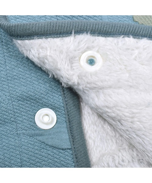 SLAP SLIP BABY（スラップスリップベビー）の「SLAPSLIPBABY/【お揃い】恐竜チェリー総柄キルト刺繍マントベビー(50~90cm)（ポンチョ・キッズ・グリーン系その他/ピンク系その他・ONESIZE）」の21枚目の写真