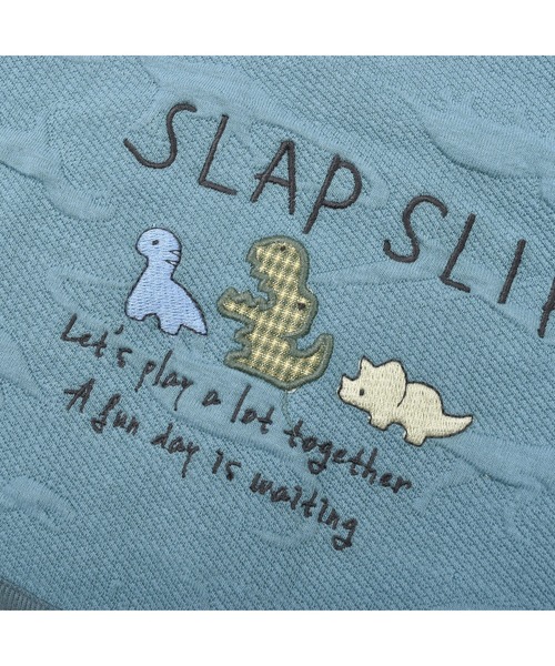 SLAP SLIP BABY（スラップスリップベビー）の「SLAPSLIPBABY/【お揃い】恐竜チェリー総柄キルト刺繍マントベビー(50~90cm)（ポンチョ・キッズ・グリーン系その他/ピンク系その他・ONESIZE）」の12枚目の写真