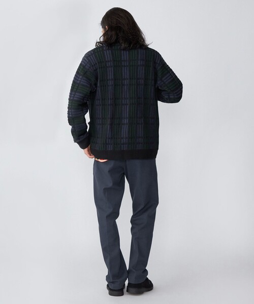 SHIPS（シップス）の「*SHIPS:〈手洗い可能〉ジャカード チェック ニット カーディガン（カーディガン/ボレロ・メンズ・ネイビー/ブラウン/オリーブ・SMALL/MEDIUM/LARGE/X-LARGE）」の10枚目の写真