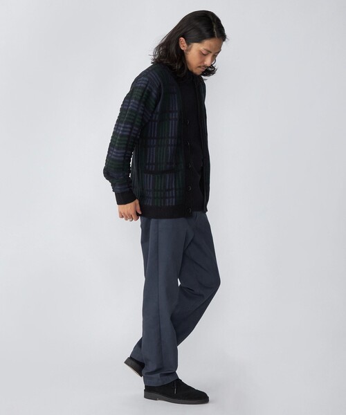 SHIPS（シップス）の「*SHIPS:〈手洗い可能〉ジャカード チェック ニット カーディガン（カーディガン/ボレロ・メンズ・ネイビー/ブラウン/オリーブ・SMALL/MEDIUM/LARGE/X-LARGE）」の11枚目の写真