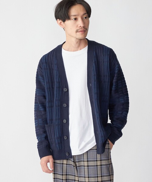 SHIPS（シップス）の「*SHIPS:〈手洗い可能〉ジャカード チェック ニット カーディガン（カーディガン/ボレロ・メンズ・ネイビー/ブラウン/オリーブ・SMALL/MEDIUM/LARGE/X-LARGE）」の19枚目の写真