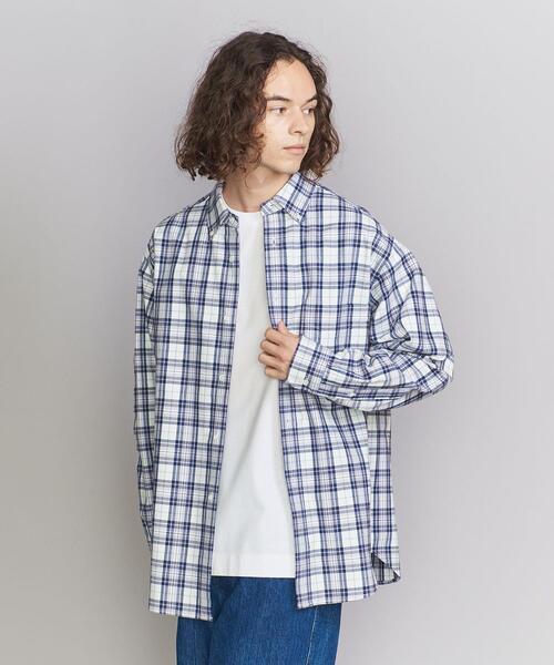 BEAUTY&YOUTH UNITED ARROWS(ビューティーアンドユースユナイテッドアローズ)の「C/W タータンチェック ボタンダウン グランデ シャツ(シャツ/ブラウス・メンズ・パープル/オフホワイト/コバルトブルー・S/M/L/XL)」の2枚目の写真