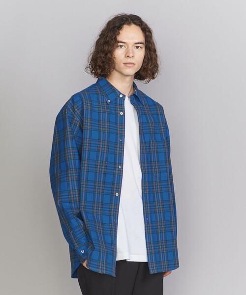 BEAUTY&YOUTH UNITED ARROWS(ビューティーアンドユースユナイテッドアローズ)の「C/W タータンチェック ボタンダウン グランデ シャツ(シャツ/ブラウス・メンズ・パープル/オフホワイト/コバルトブルー・S/M/L/XL)」の8枚目の写真