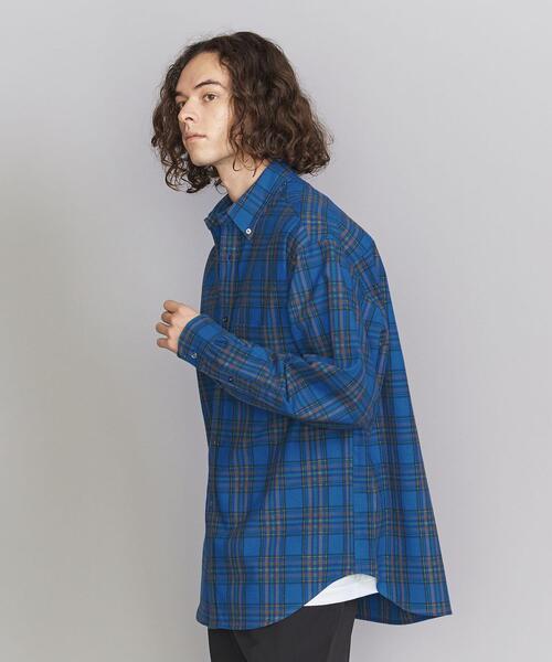 BEAUTY&YOUTH UNITED ARROWS(ビューティーアンドユースユナイテッドアローズ)の「C/W タータンチェック ボタンダウン グランデ シャツ(シャツ/ブラウス・メンズ・パープル/オフホワイト/コバルトブルー・S/M/L/XL)」の9枚目の写真