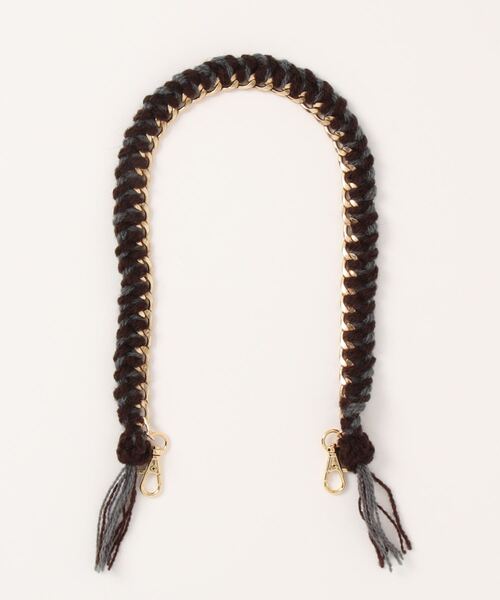 Editors Draw(エディターズドロー)の「チェーン編み ハンドスマホストラップ ゴールド(スマホグッズ・レディース・ブラウン系その他/サックスブルー/ホワイト×ブラック/ピンク/ブラック×グレー・ONE SIZE)」の13枚目の写真