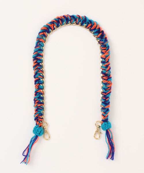 Editors Draw(エディターズドロー)の「チェーン編み ハンドスマホストラップ ゴールド(スマホグッズ・レディース・ブラウン系その他/サックスブルー/ホワイト×ブラック/ピンク/ブラック×グレー・ONE SIZE)」の14枚目の写真