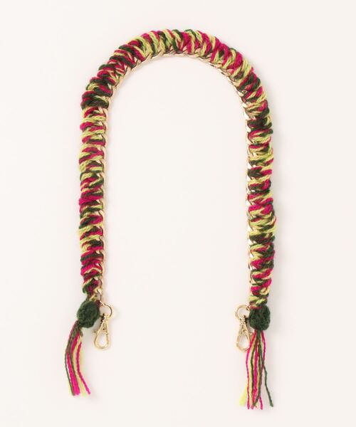 Editors Draw(エディターズドロー)の「チェーン編み ハンドスマホストラップ ゴールド(スマホグッズ・レディース・ブラウン系その他/サックスブルー/ホワイト×ブラック/ピンク/ブラック×グレー・ONE SIZE)」の15枚目の写真