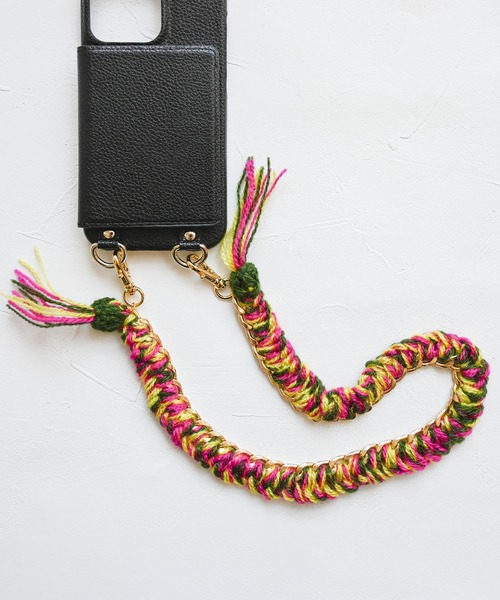 Editors Draw(エディターズドロー)の「チェーン編み ハンドスマホストラップ ゴールド(スマホグッズ・レディース・ブラウン系その他/サックスブルー/ホワイト×ブラック/ピンク/ブラック×グレー・ONE SIZE)」の18枚目の写真