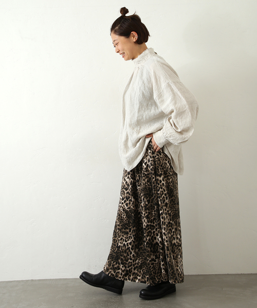 journal standard luxeドットローン ハイネックパフブラウス journal standard luxeのコーディネートスナップ（K.M