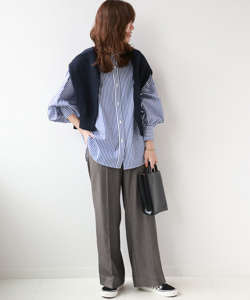 JOURNAL STANDARD relume（ジャーナルスタンダード　レリューム）の「ウォッシャブルストレッチストレートパンツ（その他パンツ・レディース・ベージュ/ライトグレー/ブラック・36/38）」の9枚目の写真