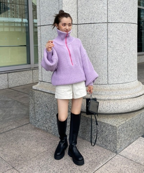 AMAIL（アマイル）の「Y2k minimam pants（その他パンツ・レディース・ピンク/ホワイト/マスタード・FREE）」の7枚目の写真