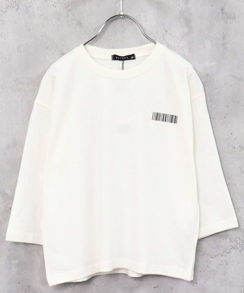 THE CASUAL（カジュアル）の「選べる18カラービッグシルエット9分袖プリントTシャツ（Tシャツ/カットソー・キッズ・ブラック/ダークグリーン系/ベージュ系/グレー系1/グレー系/ブラック系2/ブラック系1/ブラック系/ホワイト系2/ホワイト系1/ホワイト系/チャコール/杢グレー/ブルー/オフホワイト/ブラウン/ベージュ/ダークグリーン/ホワイト系3・110cm/120cm/130cm/140cm/150cm/160cm）」の21枚目の写真