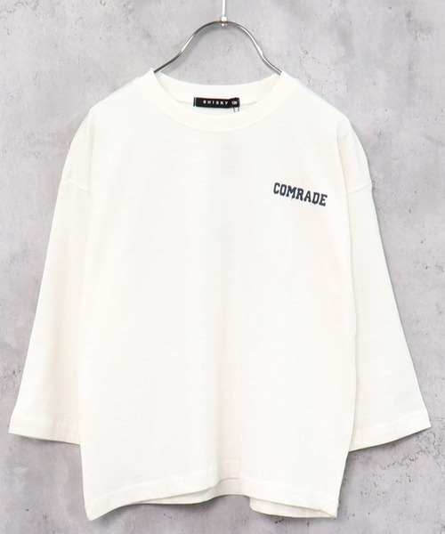 THE CASUAL（カジュアル）の「選べる18カラービッグシルエット9分袖プリントTシャツ（Tシャツ/カットソー・キッズ・ブラック/ダークグリーン系/ベージュ系/グレー系1/グレー系/ブラック系2/ブラック系1/ブラック系/ホワイト系2/ホワイト系1/ホワイト系/チャコール/杢グレー/ブルー/オフホワイト/ブラウン/ベージュ/ダークグリーン/ホワイト系3・110cm/120cm/130cm/140cm/150cm/160cm）」の22枚目の写真