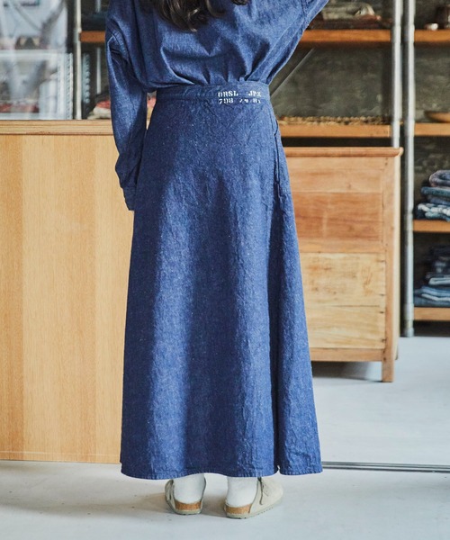 orSlow(オアスロウ)の「orSlow/オアスロウ DENIM WRAP LONG SKIRT ロングスカート(デニムスカート・レディース・ワンウォッシュ・FREE)」の7枚目の写真