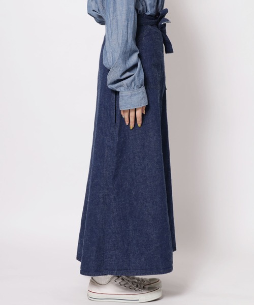 orSlow(オアスロウ)の「orSlow/オアスロウ DENIM WRAP LONG SKIRT ロングスカート(デニムスカート・レディース・ワンウォッシュ・FREE)」の14枚目の写真