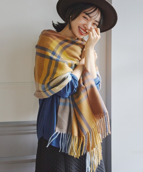 coca(coca)(コカ)の「ビックチェックマフラー(マフラー・レディース・A/B/C/D・ONE SIZE)」の3枚目の写真