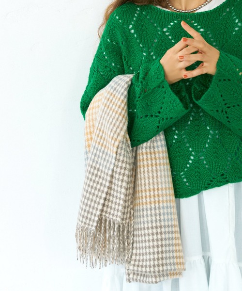 coca(coca)(コカ)の「ビックチェックマフラー(マフラー・レディース・A/B/C/D・ONE SIZE)」の1枚目の写真