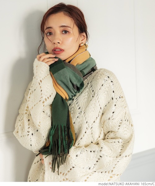 coca(coca)(コカ)の「ビックチェックマフラー(マフラー・レディース・A/B/C/D・ONE SIZE)」の10枚目の写真