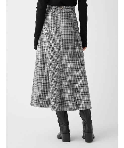 Mila Owen（ミラオーウェン）の「ハイウエストフレアスカート（スカート・レディース・ブラック/ライム/チェック・1/0）」の5枚目の写真