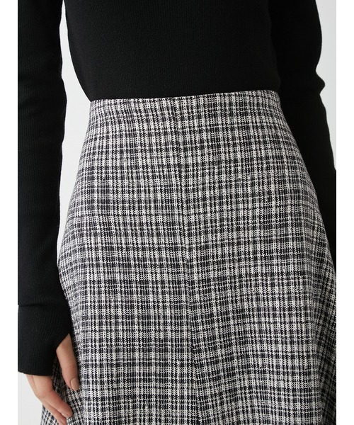 Mila Owen（ミラオーウェン）の「ハイウエストフレアスカート（スカート・レディース・ブラック/ライム/チェック・1/0）」の7枚目の写真