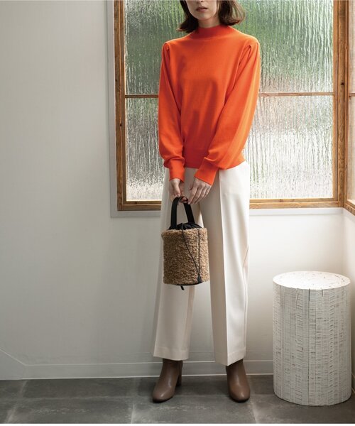 OPAQUE.CLIP（オペークドットクリップ）の「◆【エマール検証済 洗える】【ネオサーモ】オックス イージーストレートワイドパンツ（その他パンツ・レディース・ブラック/アイボリー/ナチュラル/ライトパープル/ライトイエロー系8/ライトブルー/ライトグリーン系・36/42/38/40/34）」の12枚目の写真