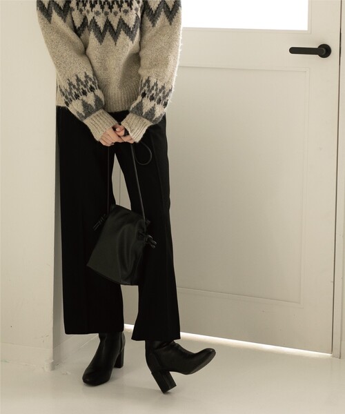 OPAQUE.CLIP（オペークドットクリップ）の「◆【エマール検証済 洗える】【ネオサーモ】オックス イージーストレートワイドパンツ（その他パンツ・レディース・ブラック/アイボリー/ナチュラル/ライトパープル/ライトイエロー系8/ライトブルー/ライトグリーン系・36/42/38/40/34）」の13枚目の写真