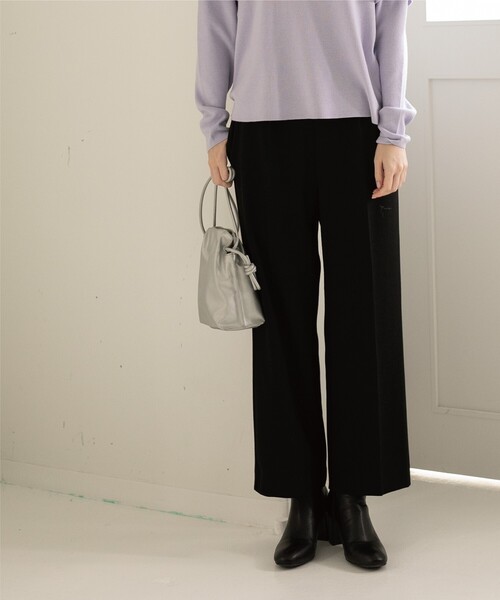 OPAQUE.CLIP（オペークドットクリップ）の「◆【エマール検証済 洗える】【ネオサーモ】オックス イージーストレートワイドパンツ（その他パンツ・レディース・ブラック/アイボリー/ナチュラル/ライトパープル/ライトイエロー系8/ライトブルー/ライトグリーン系・36/42/38/40/34）」の15枚目の写真