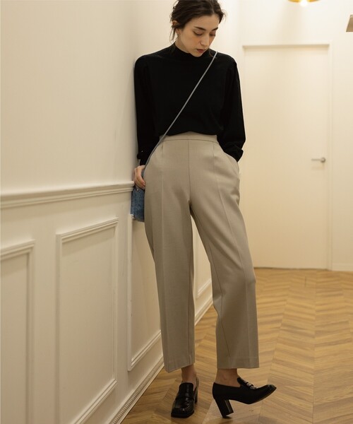 OPAQUE.CLIP（オペークドットクリップ）の「◆【エマール検証済 洗える】【ネオサーモ】オックス イージーストレートワイドパンツ（その他パンツ・レディース・ブラック/アイボリー/ナチュラル/ライトパープル/ライトイエロー系8/ライトブルー/ライトグリーン系・36/42/38/40/34）」の19枚目の写真