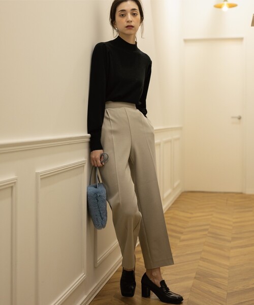 OPAQUE.CLIP（オペークドットクリップ）の「◆【エマール検証済 洗える】【ネオサーモ】オックス イージーストレートワイドパンツ（その他パンツ・レディース・ブラック/アイボリー/ナチュラル/ライトパープル/ライトイエロー系8/ライトブルー/ライトグリーン系・36/42/38/40/34）」の20枚目の写真