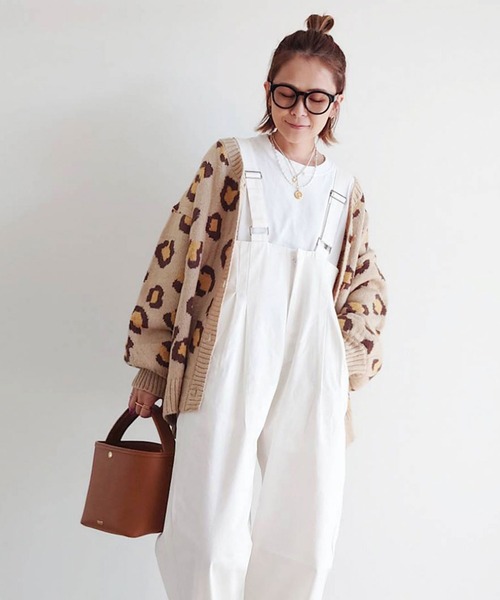 CORNERS（コーナーズ）の「CORNERS by yui　レオパード柄ボリューム袖カーディガン（カーディガン/ボレロ・レディース・ベージュ/イエロー/ブルー/グレー・M）」の7枚目の写真