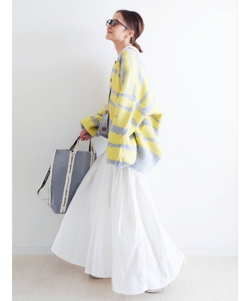 CORNERS（コーナーズ）の「CORNERS by yui　レオパード柄ボリューム袖カーディガン（カーディガン/ボレロ・レディース・ベージュ/イエロー/ブルー/グレー・M）」の10枚目の写真