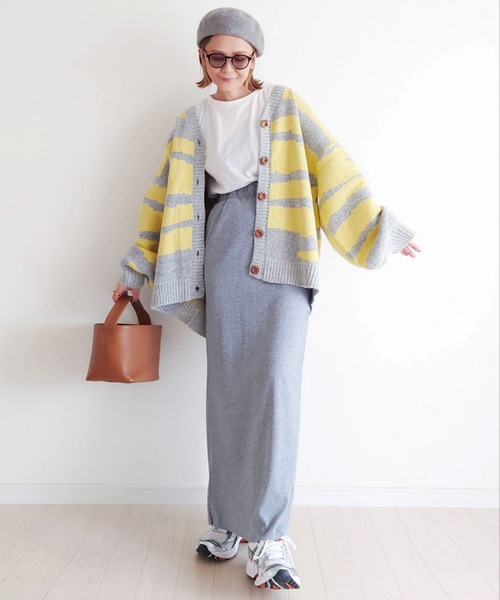 CORNERS（コーナーズ）の「CORNERS by yui　レオパード柄ボリューム袖カーディガン（カーディガン/ボレロ・レディース・ベージュ/イエロー/ブルー/グレー・M）」の20枚目の写真