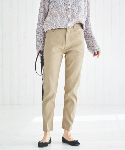 coen(コーエン)の「定番の愛されパンツ。イージースリムパンツ(WEB限定サイズ)(その他パンツ・レディース・ブラック/ライトグレー/ベージュ・S/M/L/XL)」の3枚目の写真