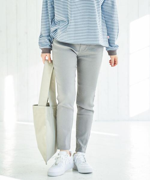 coen(コーエン)の「定番の愛されパンツ。イージースリムパンツ(WEB限定サイズ)(その他パンツ・レディース・ブラック/ライトグレー/ベージュ・S/M/L/XL)」の1枚目の写真