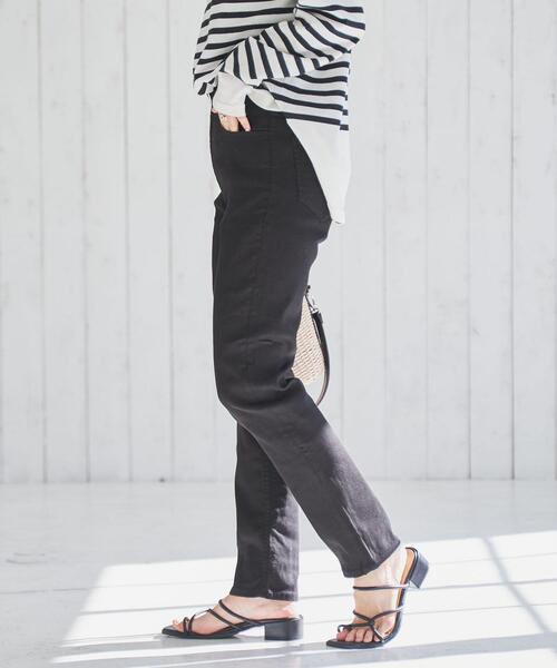 coen(コーエン)の「定番の愛されパンツ。イージースリムパンツ(WEB限定サイズ)(その他パンツ・レディース・ブラック/ライトグレー/ベージュ・S/M/L/XL)」の5枚目の写真
