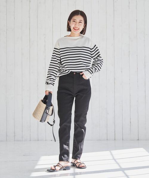 coen(コーエン)の「定番の愛されパンツ。イージースリムパンツ(WEB限定サイズ)(その他パンツ・レディース・ブラック/ライトグレー/ベージュ・S/M/L/XL)」の6枚目の写真