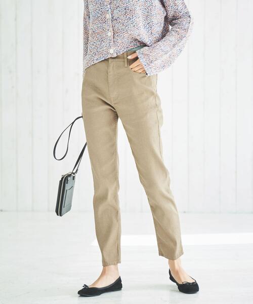 coen(コーエン)の「定番の愛されパンツ。イージースリムパンツ(WEB限定サイズ)(その他パンツ・レディース・ブラック/ライトグレー/ベージュ・S/M/L/XL)」の7枚目の写真