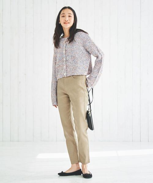 coen(コーエン)の「定番の愛されパンツ。イージースリムパンツ(WEB限定サイズ)(その他パンツ・レディース・ブラック/ライトグレー/ベージュ・S/M/L/XL)」の8枚目の写真