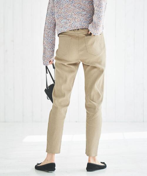 coen(コーエン)の「定番の愛されパンツ。イージースリムパンツ(WEB限定サイズ)(その他パンツ・レディース・ブラック/ライトグレー/ベージュ・S/M/L/XL)」の9枚目の写真