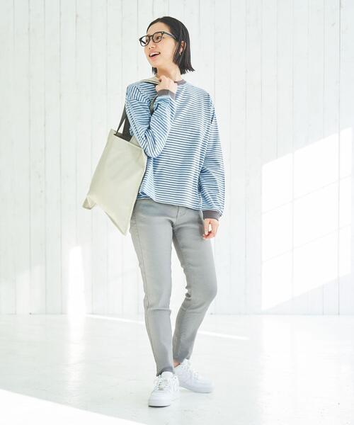 coen(コーエン)の「定番の愛されパンツ。イージースリムパンツ(WEB限定サイズ)(その他パンツ・レディース・ブラック/ライトグレー/ベージュ・S/M/L/XL)」の11枚目の写真