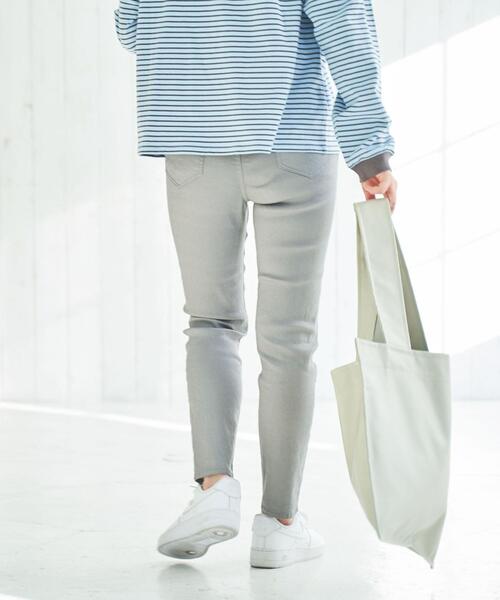 coen(コーエン)の「定番の愛されパンツ。イージースリムパンツ(WEB限定サイズ)(その他パンツ・レディース・ブラック/ライトグレー/ベージュ・S/M/L/XL)」の12枚目の写真