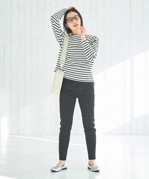 coen(コーエン)の「定番の愛されパンツ。イージースリムパンツ(WEB限定サイズ)(その他パンツ・レディース・ブラック/ライトグレー/ベージュ・S/M/L/XL)」の14枚目の写真