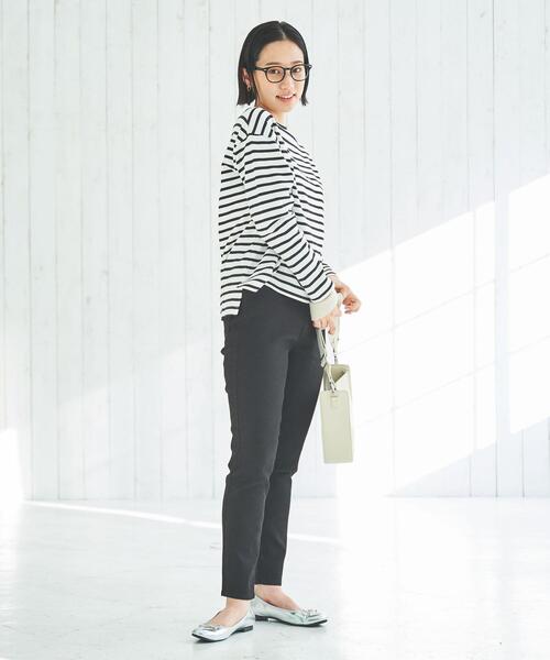 coen(コーエン)の「定番の愛されパンツ。イージースリムパンツ(WEB限定サイズ)(その他パンツ・レディース・ブラック/ライトグレー/ベージュ・S/M/L/XL)」の15枚目の写真