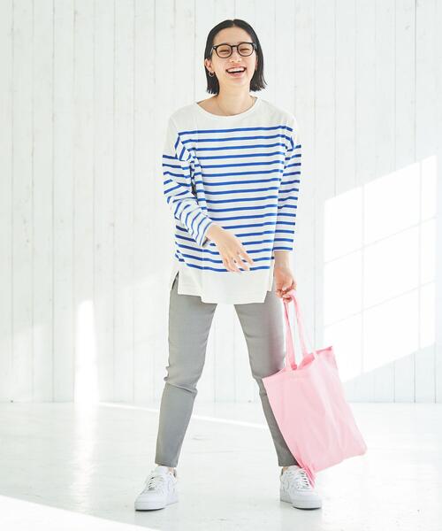 coen(コーエン)の「定番の愛されパンツ。イージースリムパンツ(WEB限定サイズ)(その他パンツ・レディース・ブラック/ライトグレー/ベージュ・S/M/L/XL)」の21枚目の写真