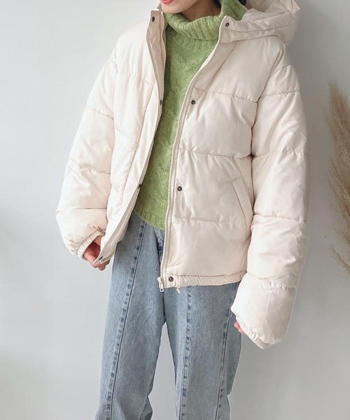 AS KNOW AS plus（アズノゥアズプラス）の「♪ボリューム中綿フェイクダウンジャケット　【2023AWアイテム】（ダウンジャケット/コート・レディース・ブラック/ブラウン/アイボリー/ピンク/ベージュ・FREE）」の10枚目の写真