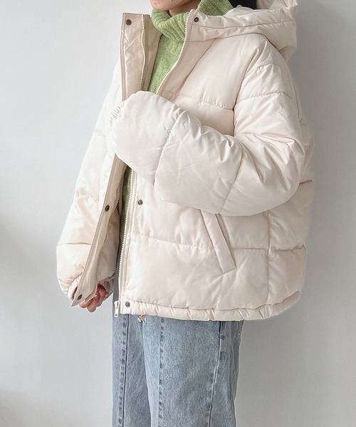 AS KNOW AS plus（アズノゥアズプラス）の「♪ボリューム中綿フェイクダウンジャケット　【2023AWアイテム】（ダウンジャケット/コート・レディース・ブラック/ブラウン/アイボリー/ピンク/ベージュ・FREE）」の11枚目の写真