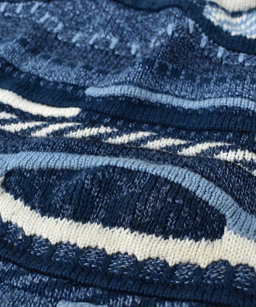 VINTAGE(ヴィンテージ)の「【ヴィンテージ古着】90's Protege 3D 立体編み ニットセーター USA製(ニット/セーター・メンズ・ブルー・LARGE)」の4枚目の写真