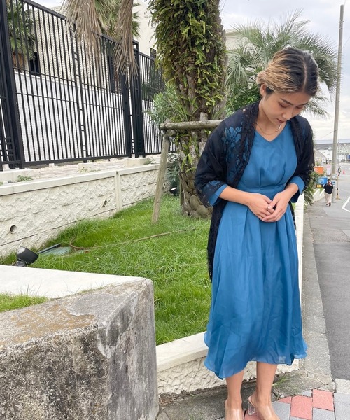 美品☆デミパフミンク　大判ショール　襟付きリボン付き ミンクフリンジ付きストール 7F