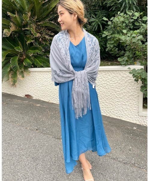 Ritomo De Ricco(リトモ・デ・リコ)の「結婚式・謝恩会ドレスショール 大判ショール(ストール/ショール・レディース・ベージュ/グレー/ブラック/ネイビー・FREE)」の18枚目の写真